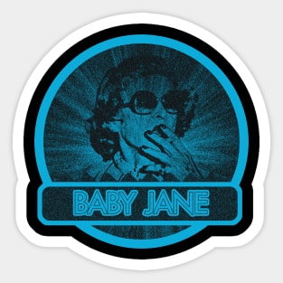 aesthetic turquoise blue color baby jane #2 Sticker